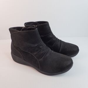 Sketchers Ankle Boots Women's SZ 11 Black Air Cooled Memory Foam SN167251